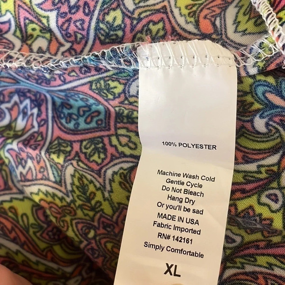 Lularoe women’s skirt  XL 16 18 midi full pattern Jill print black white pink - Picture 4 of 9